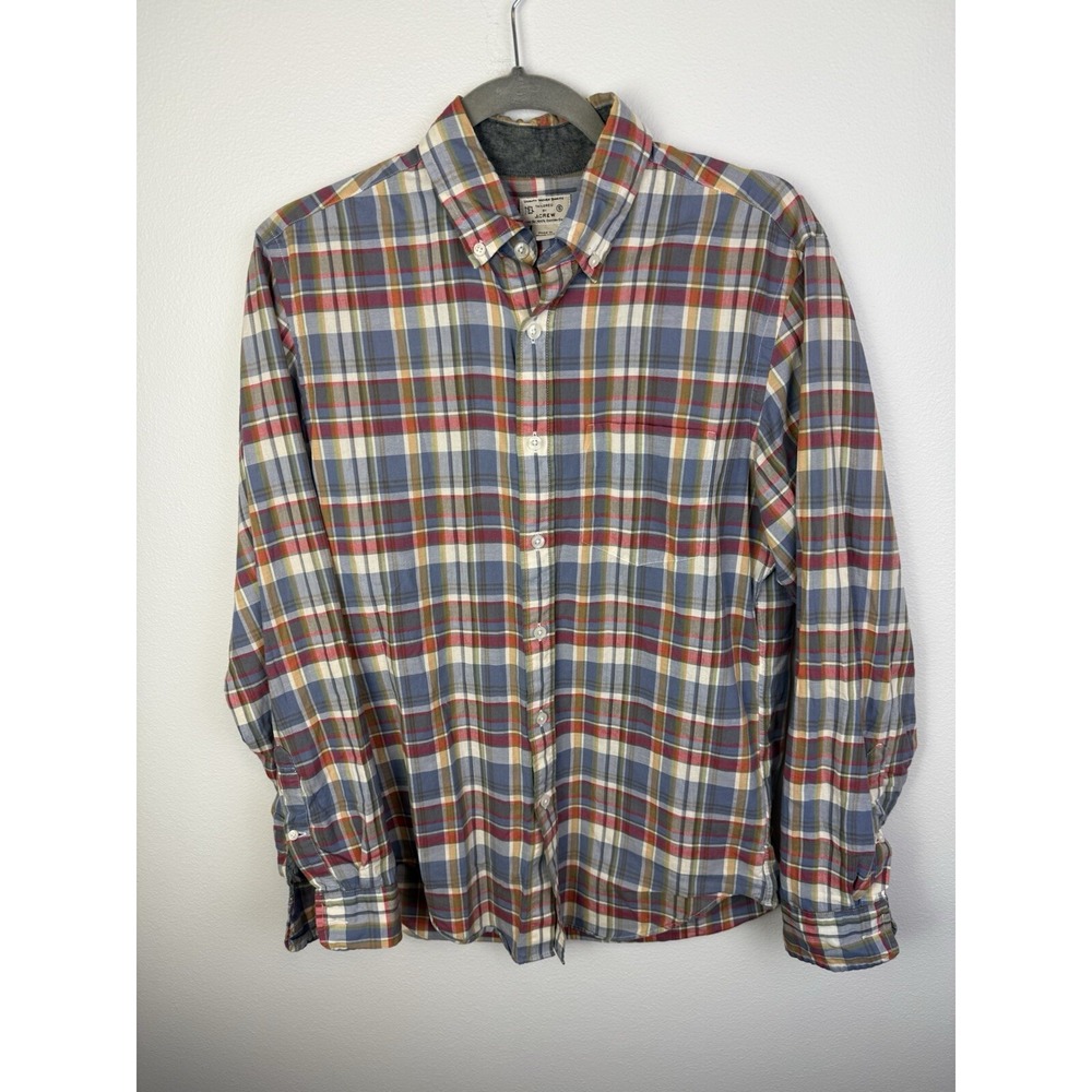 J. Crew Mens Tailored Fit‎ Long Sleeve Button Up Shirt Plaid Small
